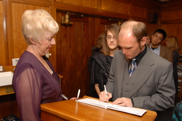 Guestbook signing