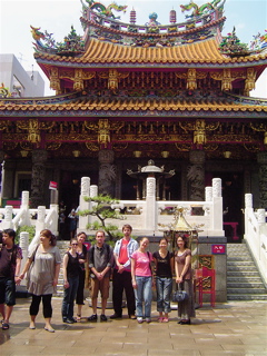 In front of a Chinatown temple